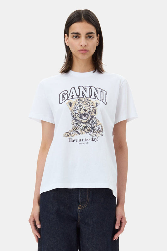 Ganni Leopard relaxed t-shirt