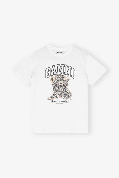 Ganni Leopard relaxed t-shirt