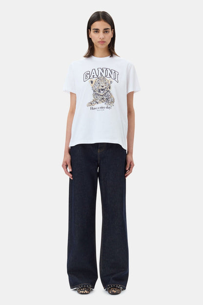 Ganni Leopard relaxed t-shirt