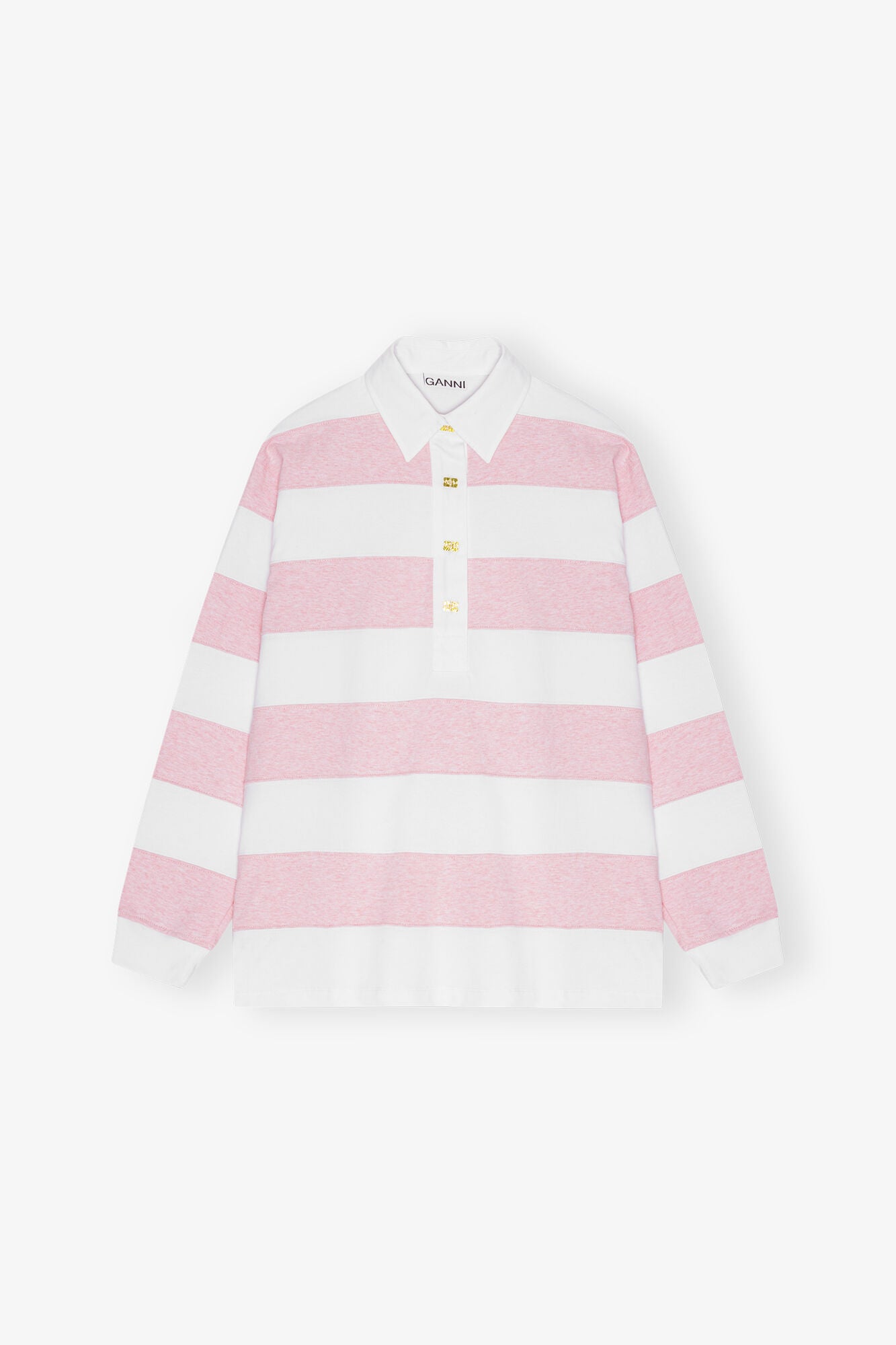 Ganni Striped heavy polo