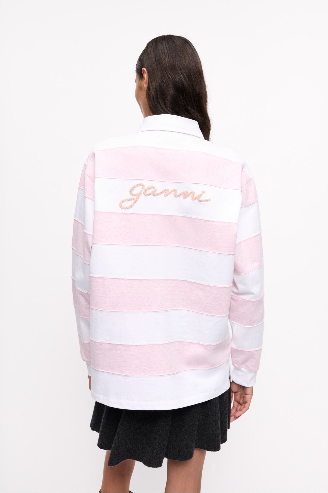 Ganni Striped heavy polo