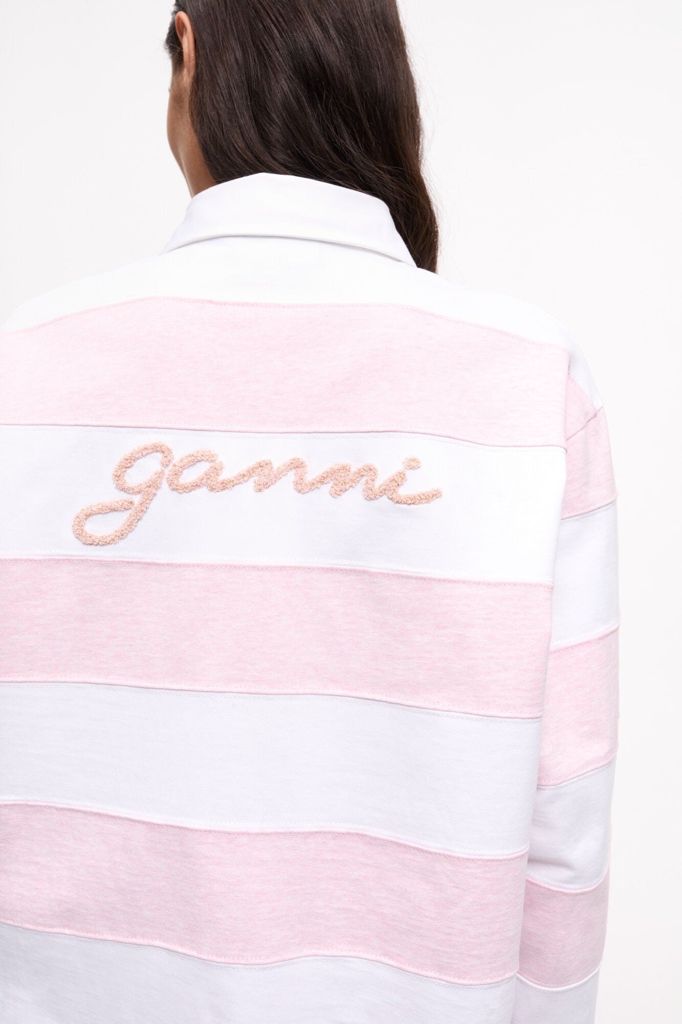 Ganni Striped heavy polo